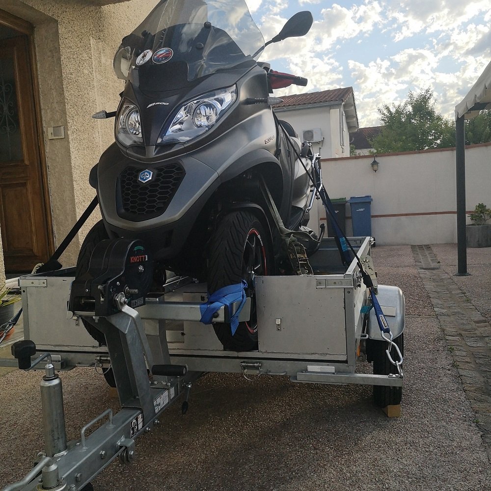 Remorque porte scooter 3 roues