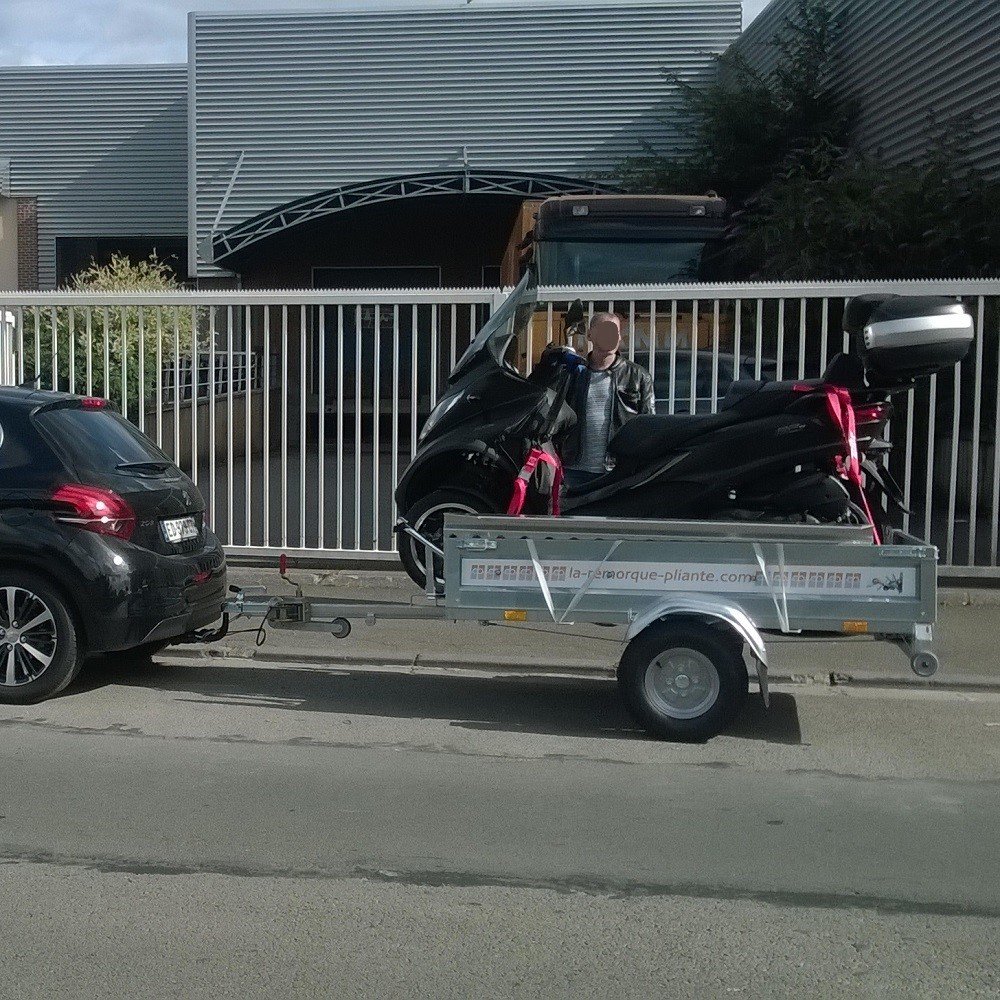 Remorque porte scooter 3 roues